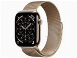 Apple Watch Series 11 GPS+Cellularモデル 46mm MFD84J/A [ゴールドチタニウムケース・ゴールドミラネーゼループ M/L]