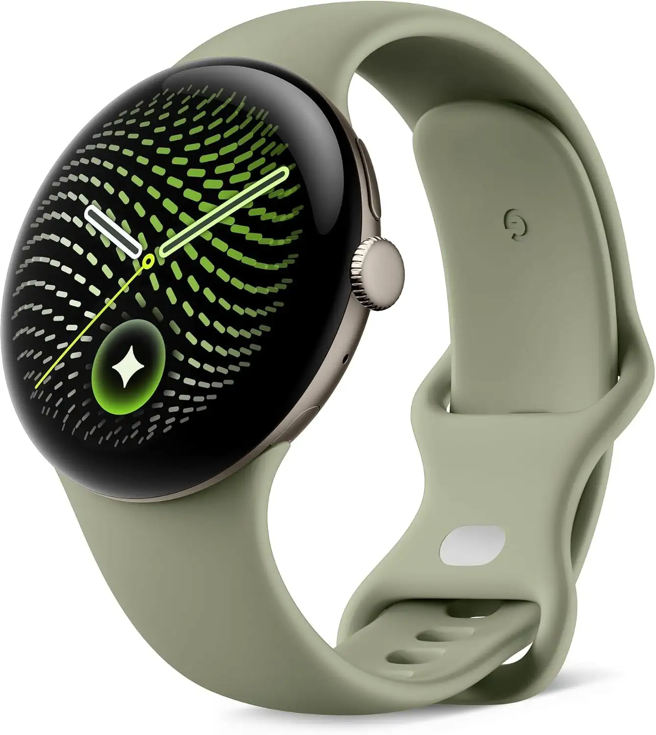 Pixel Watch 5 Wi-Fiモデル 45mm GA10896-US [Satin Pyrite アルミケース/Olive アクティブ バンド]