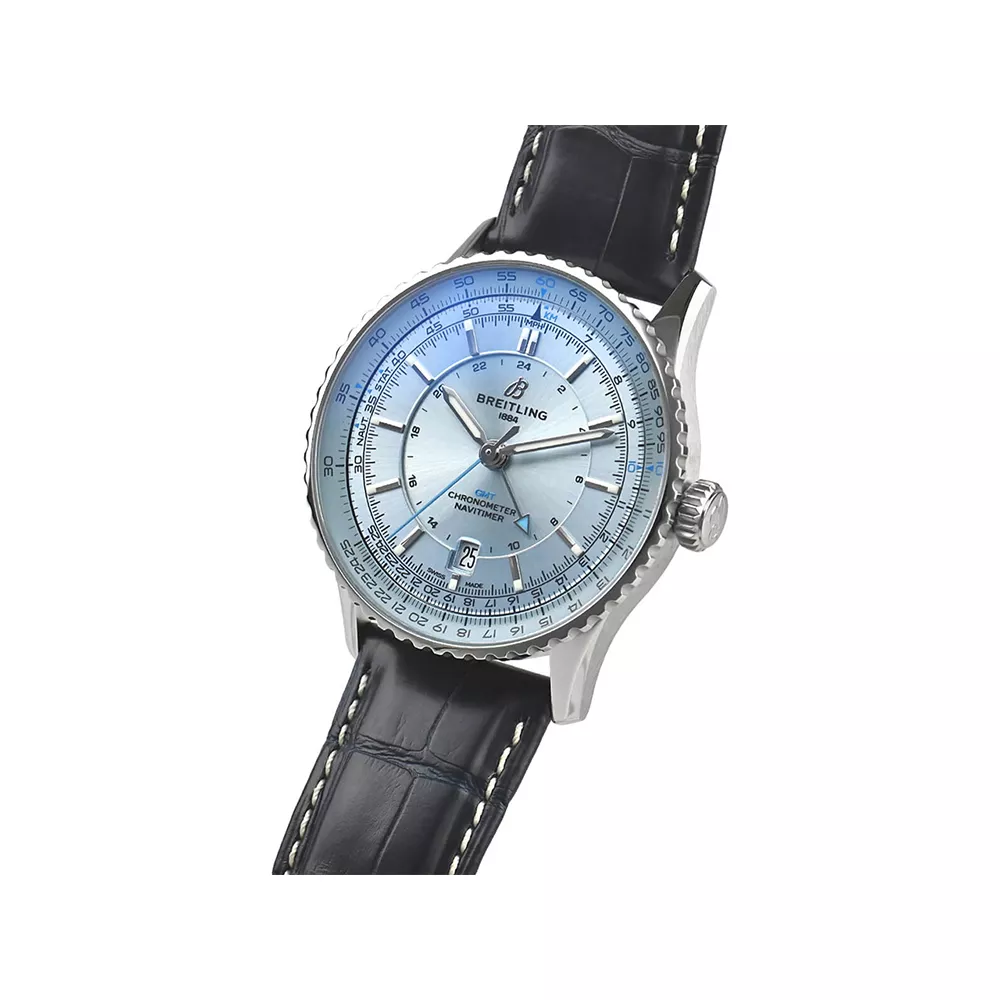 ナビタイマー オートマチック GMT 41 A32310171C1P1 ブルーレザーベルト