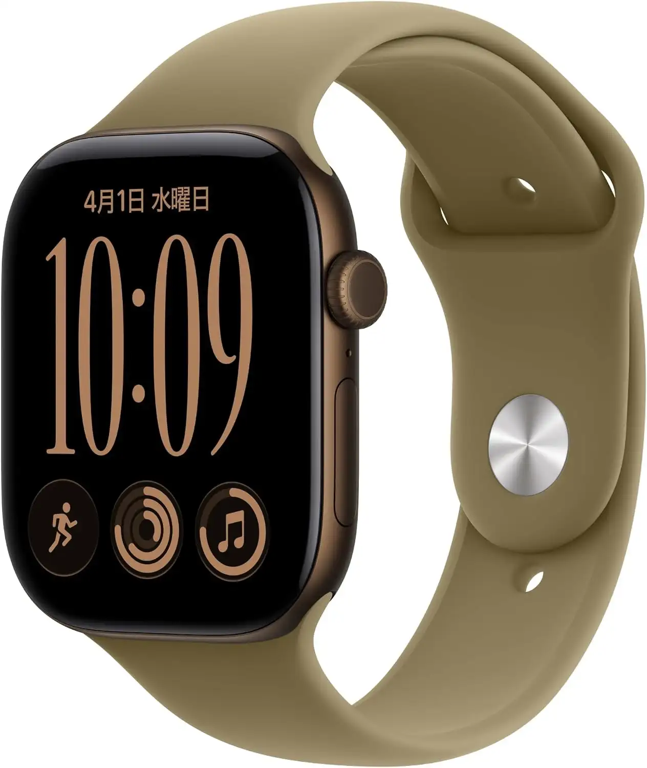 Apple Watch Series 12 GPSモデル 46mm MJEU4X/A [ダークブロンズ・オリーブスポーツバンド M/L]
