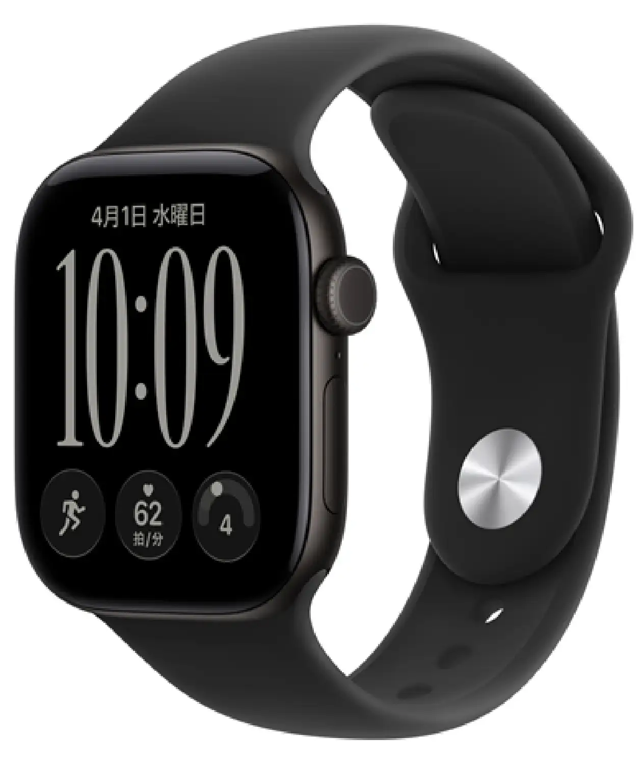 Apple Watch Series 12 GPSモデル 42mm MJEC4X/A [ブラック・ブラックスポーツバンド M/L]