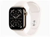 Apple Watch Series 11 GPS+Cellularモデル 42mm MF8W4J/A [ゴールドチタニウムケース・ライトブラッシュスポーツバンド S/M]