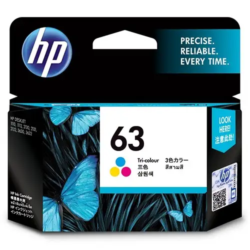 HP63 インクカートリッジ 3色カラー F6U61AA