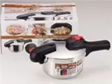 節約クック ステンレス製圧力切替式片手圧力鍋 2.5L H-5434