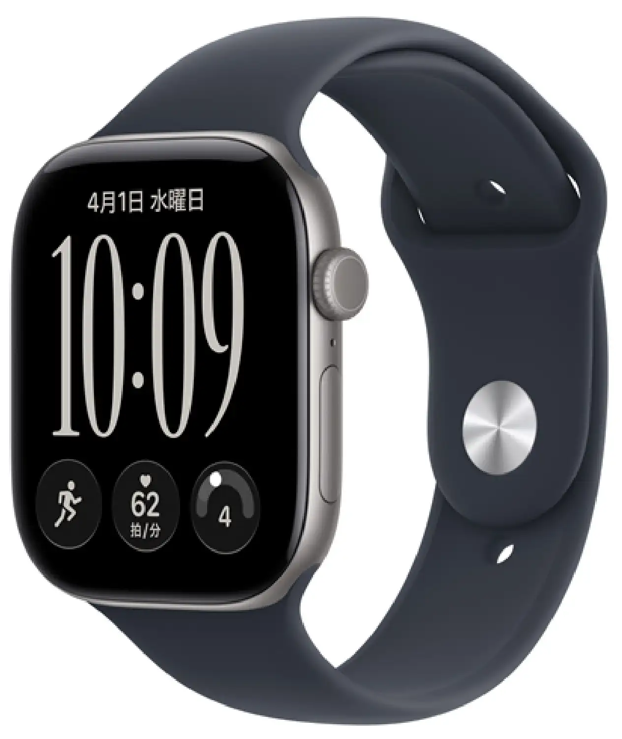 Apple Watch Series 12 GPSモデル 46mm MJEJ4X/A [スペースグレイ・ネイビーブルースポーツバンド M/L]
