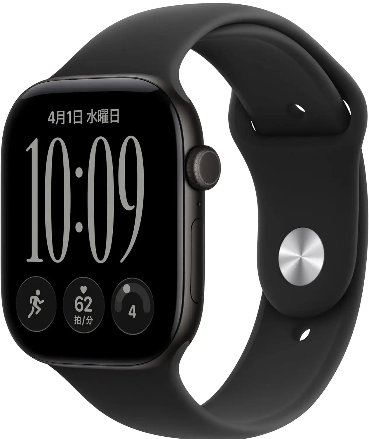 Apple Watch Series 12 GPSモデル 46mm MJEK4X/A [ブラック・ブラックスポーツバンド S/M]