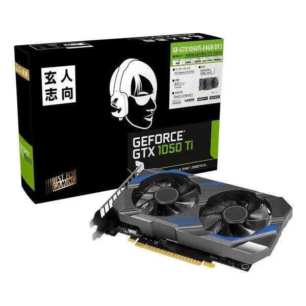 玄人志向 GF-GTX1050Ti-E4GB/DF3 [PCIExp 4GB]
