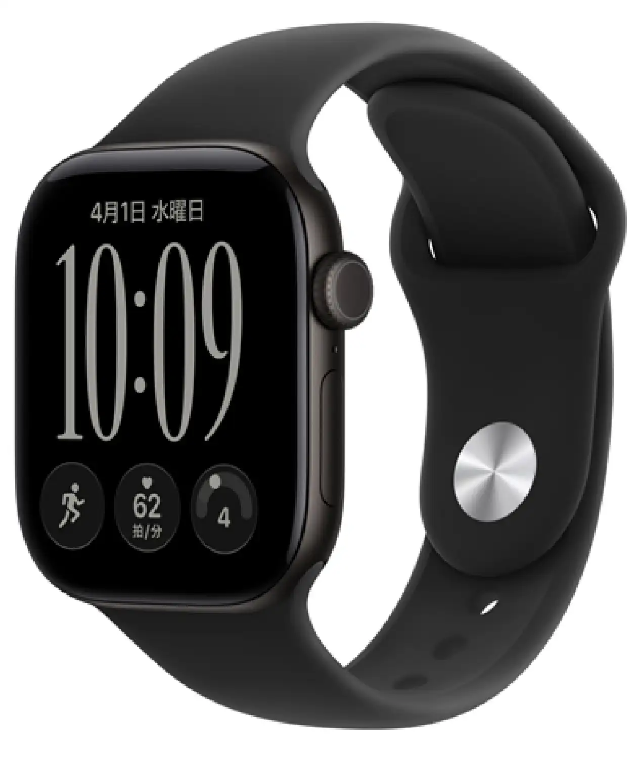 Apple Watch Series 12 GPSモデル 42mm MJEA4X/A [ブラック・ブラックスポーツバンド S/M]