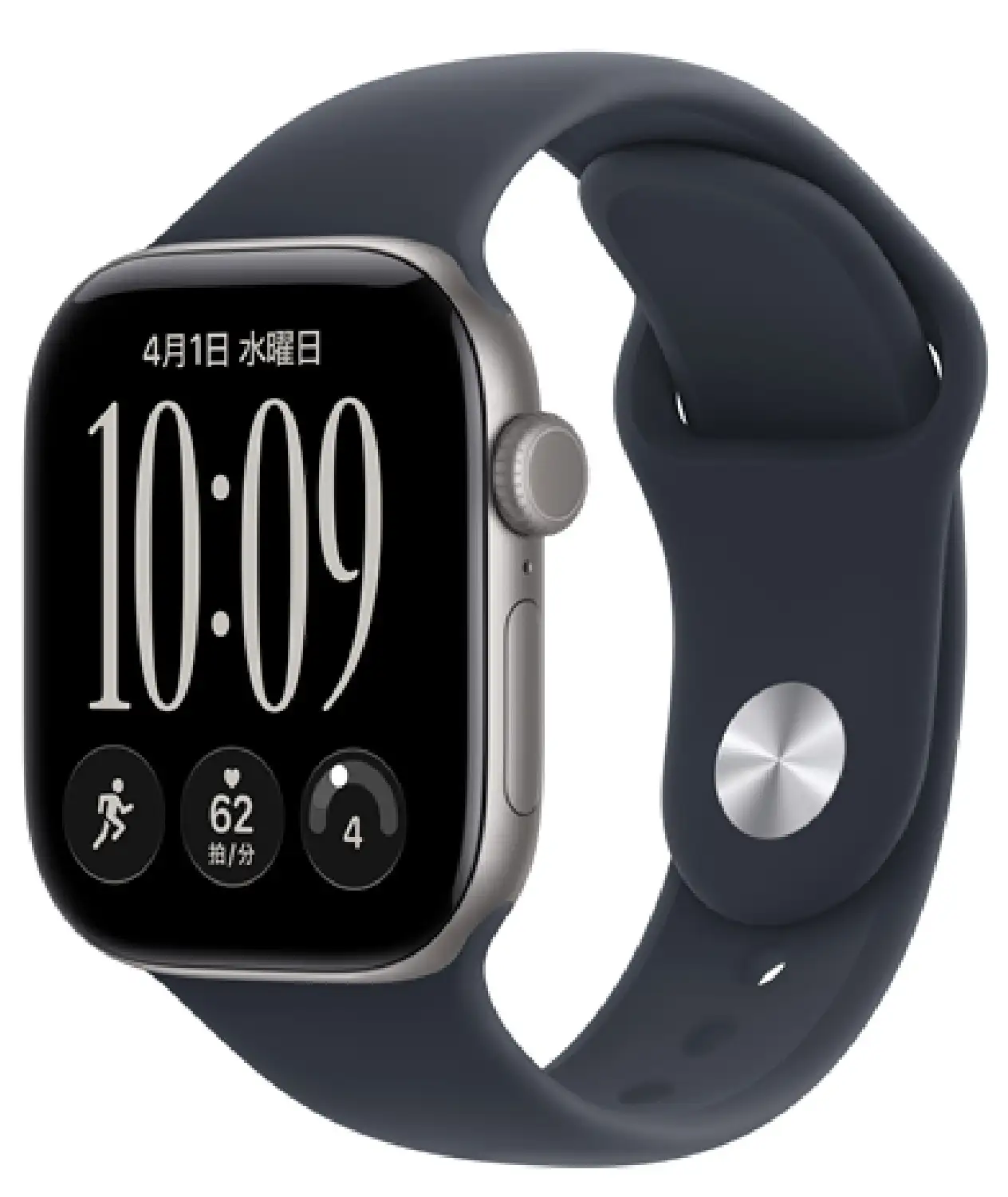 Apple Watch Series 12 GPSモデル 42mm MJE94X/A [スペースグレイ・ネイビーブルースポーツバンド M/L]