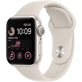 Apple Watch SE 第2世代 GPSモデル 40mm MNJP3J/A [スターライトスポーツバンド]
