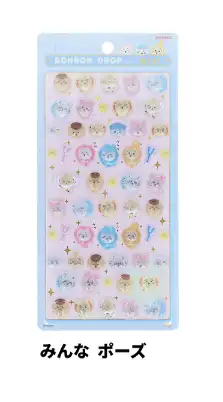 ちいかわ ボンボンドロップシールmini みんな ポーズ