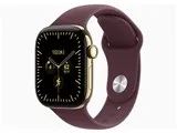 Apple Watch Series 12 GPS+Cellularモデル 42mm MJGJ4X/A [ラディアントゴールドチタニウムケース・バーガンディスポーツバンド S/M]